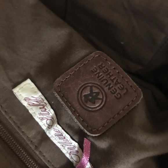 Brown leather shoulder bag - Picture 2 of 2